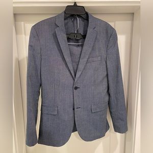 H&M Two-Piece Slim Fit Blue Suit